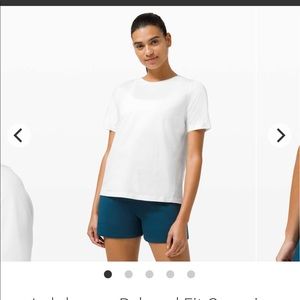 Lululemon Relaxed Fit Organic Cotton Tee in White